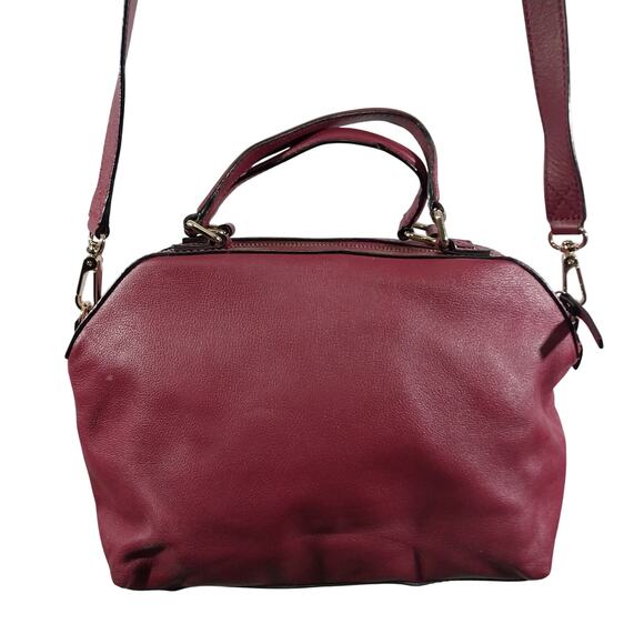 KATE SPADE! RICH BURGUNDY RED GENUINE LEATHER HANDBAG, SHOULDER BAG, PURSE! - Picture 6 of 13